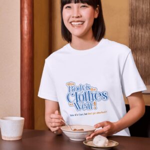 Body Clothes Wear White Women Printed Tshirt